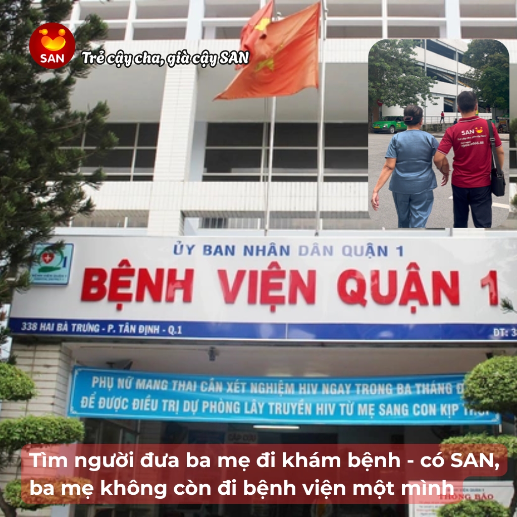 đưa người già đi khám bệnh quận 1