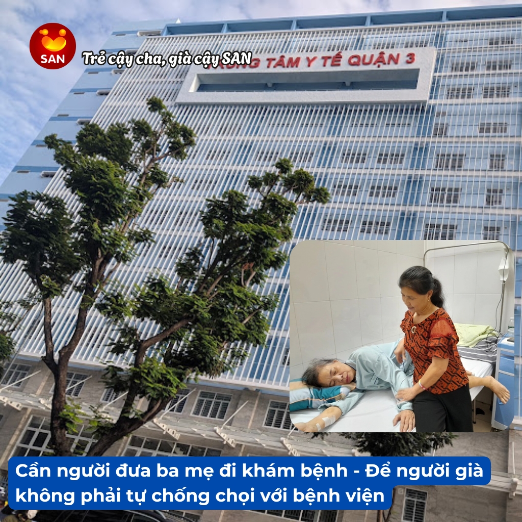 đưa người già đi khám bệnh Quận 11