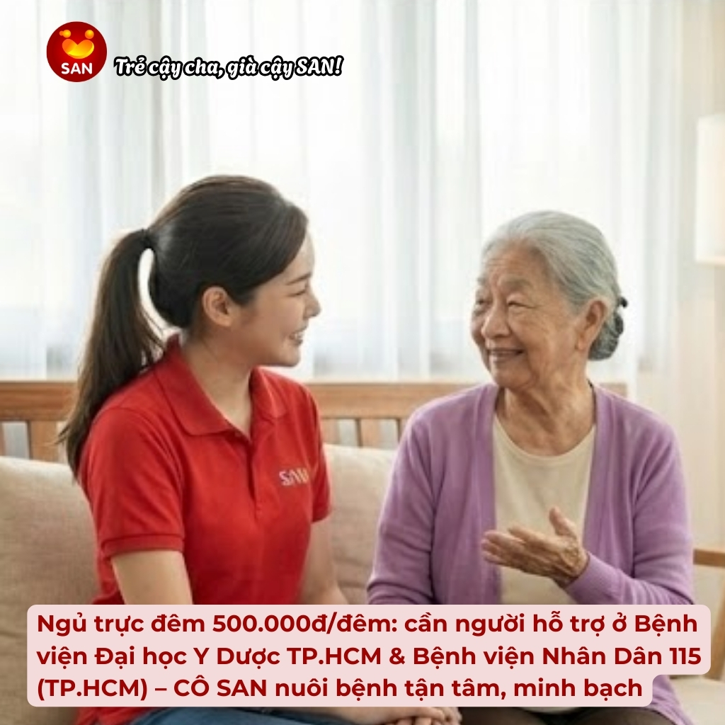 ngủ trực đêm 500.000đ/đêm: cần người hỗ trợ